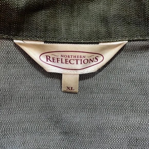 Northern Reflections Green Denim Jacket - Size: XL - Picture 3 of 4